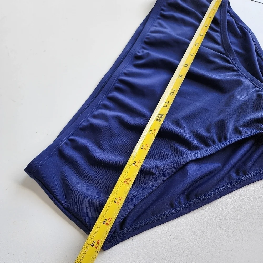 NWT Noon Swim Women's Bottoms Women’s Plus Size 18 Swimwear Navy BLUE